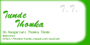 tunde thomka business card
